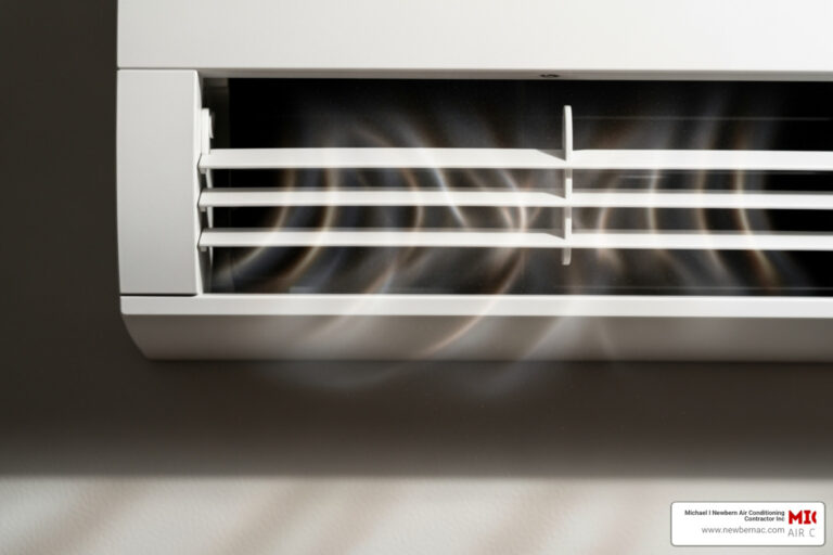 AC blowing hot air